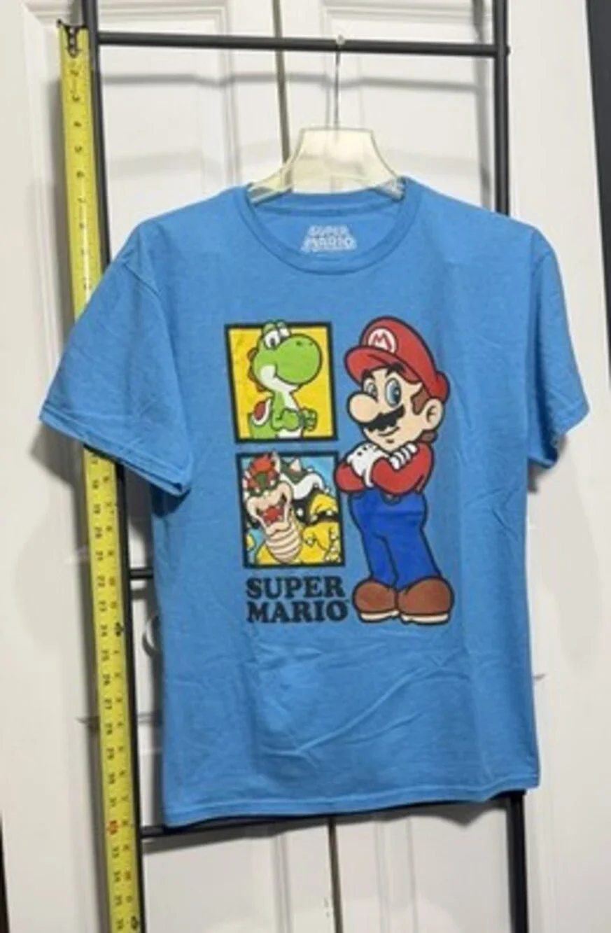 Nintendo Blue Super Mario Logo Tee